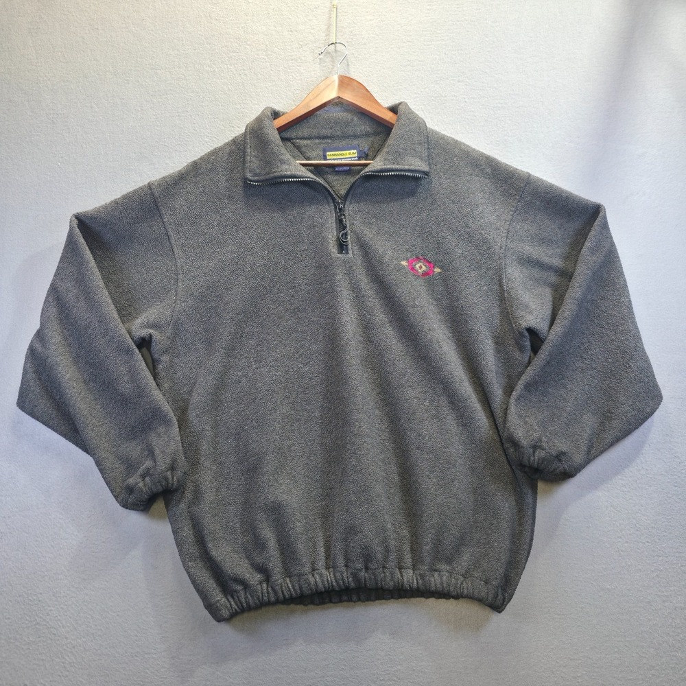 Panhandle Slim Men's Gray Fleece Quarter‎ Zip Pullover Jacket Size Small